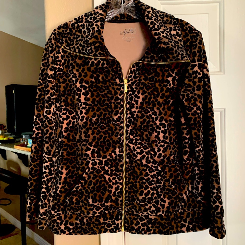 Style and Co sport lepoard print lightweight jacket